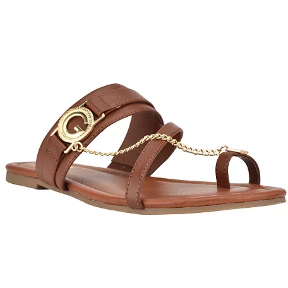 G By Guess GBG LOS ANGELES Leavi Chain Slide Sandals Size 8.5
